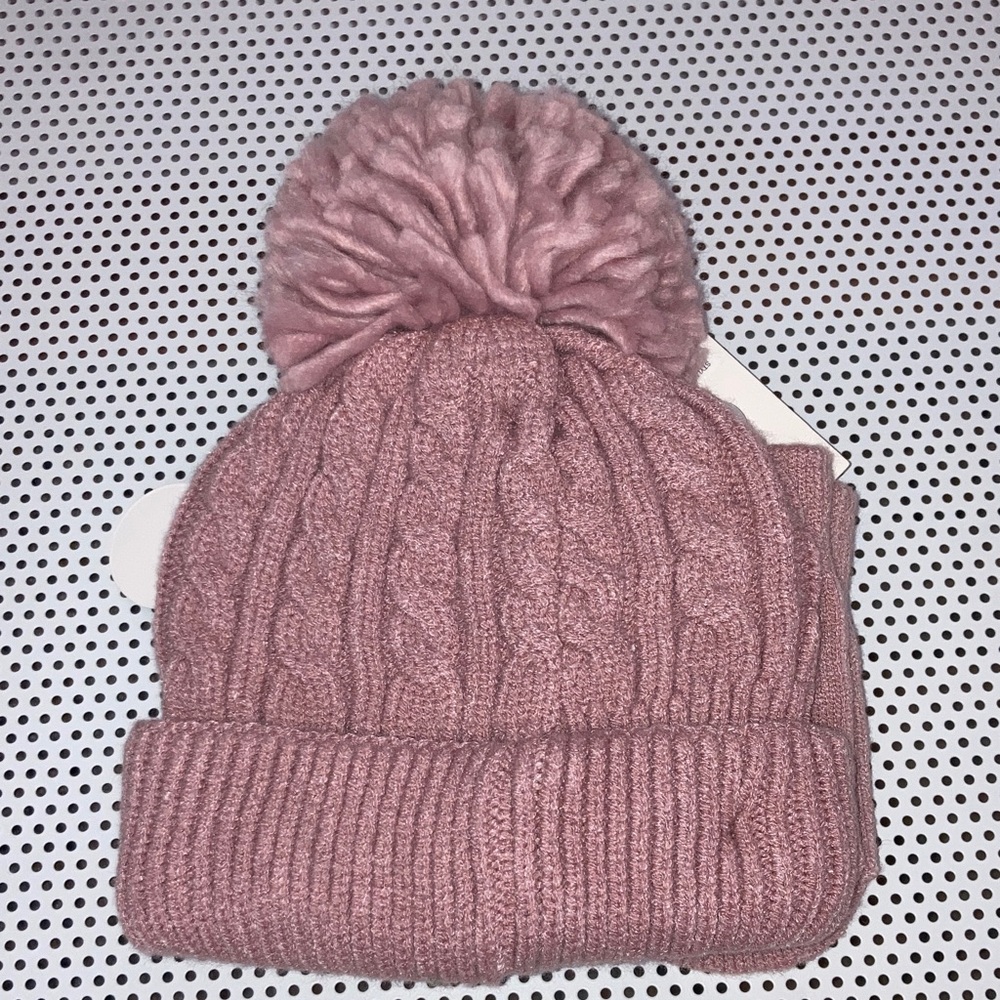 #152. 🆕 NWT - Laura Ashley - Baby Blush Knit Hat and Mittens Set - Picture 4 of 5